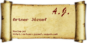 Artner József névjegykártya
