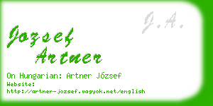 jozsef artner business card
